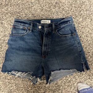 Abercrombie & Fitch Blue Jean Shorts Distressed Style